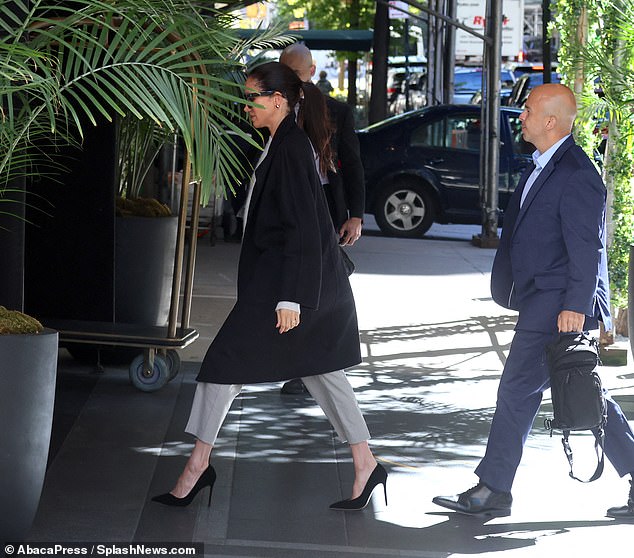 Meghan Markle seen at luxury Carlyle Hotel - where rooms Meghan Markle arrived at the luxury Carlyle Hotel in New York - where rooms can go for upwards of $1,900 a night - before accepting a humanitarian award last night