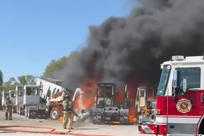 Plane crashes into trucks and trailers near Texas airport as Yahoo news home