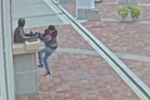 Police release footage of person damaging Marty Brennaman statue outside Yahoo news home