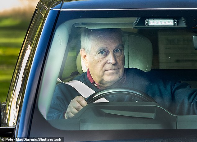 Prince Andrew 'faces private prosecution' over allegations of sexual assault, Prince Andrew (pictured at the end of September driving out of his home at Royal Lodge at Windsor) could be privately prosecuted over allegations of sexual assault