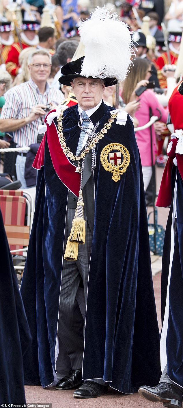 Prince Andrew joins 'rogues gallery' of disgraced noble men removed Prince Andrew at the Order of the Garter in June 2015 outside St George's Chapel in WIndsor