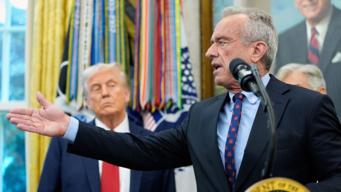 RFK Jr planning to push for more saturated fats in Secretary of Health and Human Services, Robert F. Kennedy, Jr., speaks in the Oval Office of the White House, Tuesday, Sept. 30, 2025.