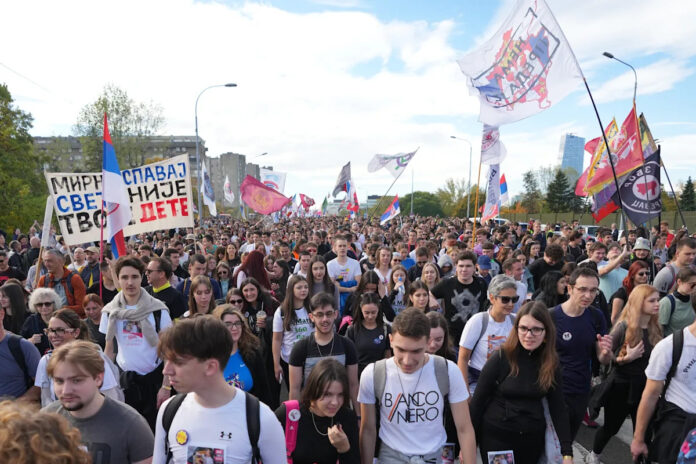 Serbia youth lead thousands on march for weekend rally marking Yahoo news home