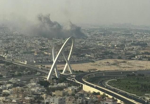 Smoke seen over Doha, Qatar on September 9 following the Israeli strikes on Hamas leaders