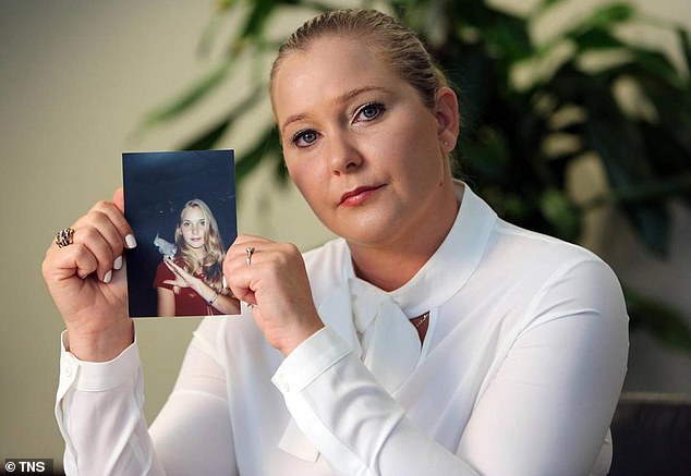 'These monsters can't escape' say Virginia Giuffre's 'vindicated' family as Virginia Giuffre's family have said she has been 'vindicated' after Prince Andrew gave up his royal titles last night, adding that 'these monsters can't escape' (Pictured: Virginia Giuffre)