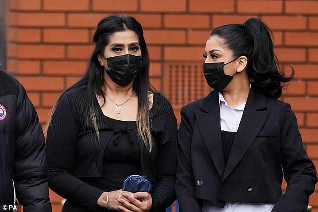 TikTok killer who murdered mother's toyboy lover in 100mph crash Mahek Bukhari (right) and her mother Ansreen (left) are pictured at Leicester Crown Court in April 2023