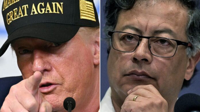 US President Donald Trump and Colombian President Gustavo Petro