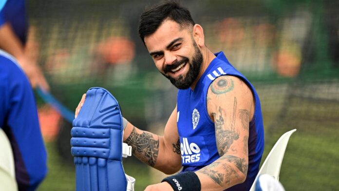 Virat Kohli breaks silence on shifting to United Kingdom after India's Virat Kohli shares a light moment with teammates during a practice session in Perth.