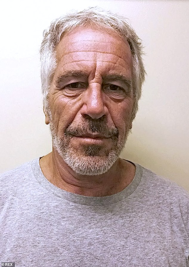 Jeffrey Epstein pictured in a police mugshot from 2017, two years before he died in his prison cell while awaiting trial on sex-trafficking charges