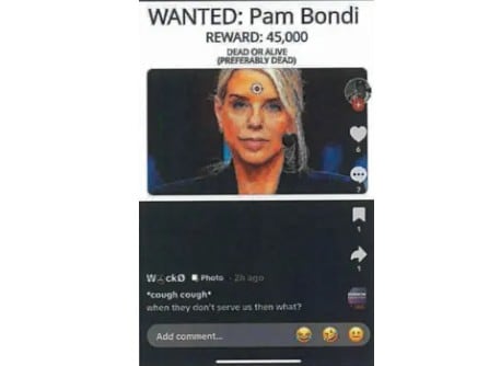 Tyler Maxon Avalos's chilling post against Pam Bondi(USDC District of Minnesota)