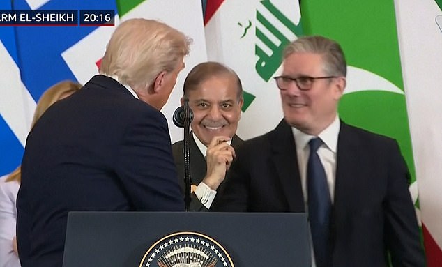 Will Keir Starmer EVER recover from his viral humiliation by Keir Starmer was invited up to the front of the stage by Donald Trump as he addressed the world's media at the Gaza summit in Egypt