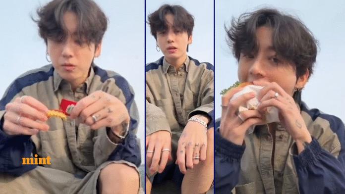 ‘My kindest baby’: BTS member Jungkook goes live to eat burger, fries; fans go head over heels 