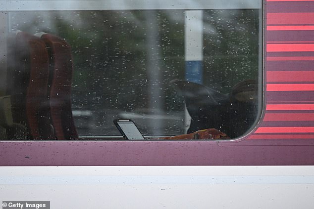 A passenger left their laptop open on the train as they fled during the chaos of the knife rampage