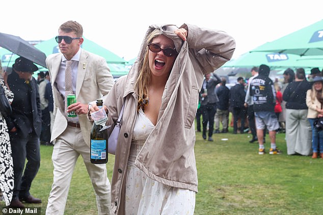 Attendees didn't let the rain dampen their mood