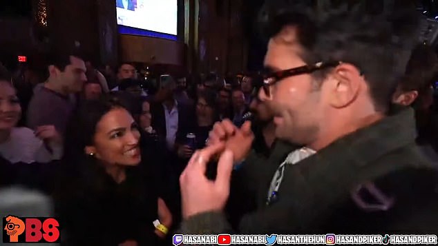 Democratic representative Alexandria Ocasio-Cortez and streamer Hasan Piker were both seen at the celebration