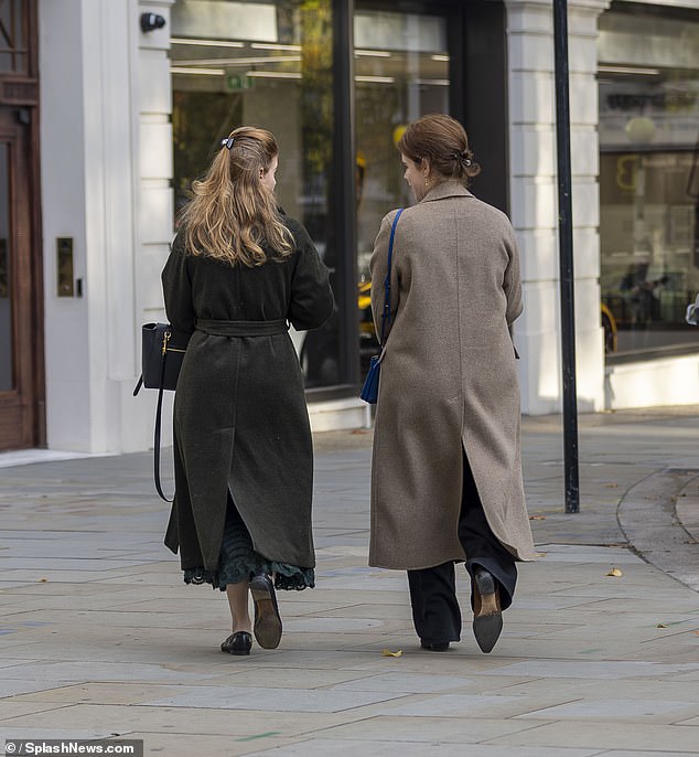 Beatrice and Eugenie met as news broke that King Charles had formally stripped his brother Andrew of his prince title