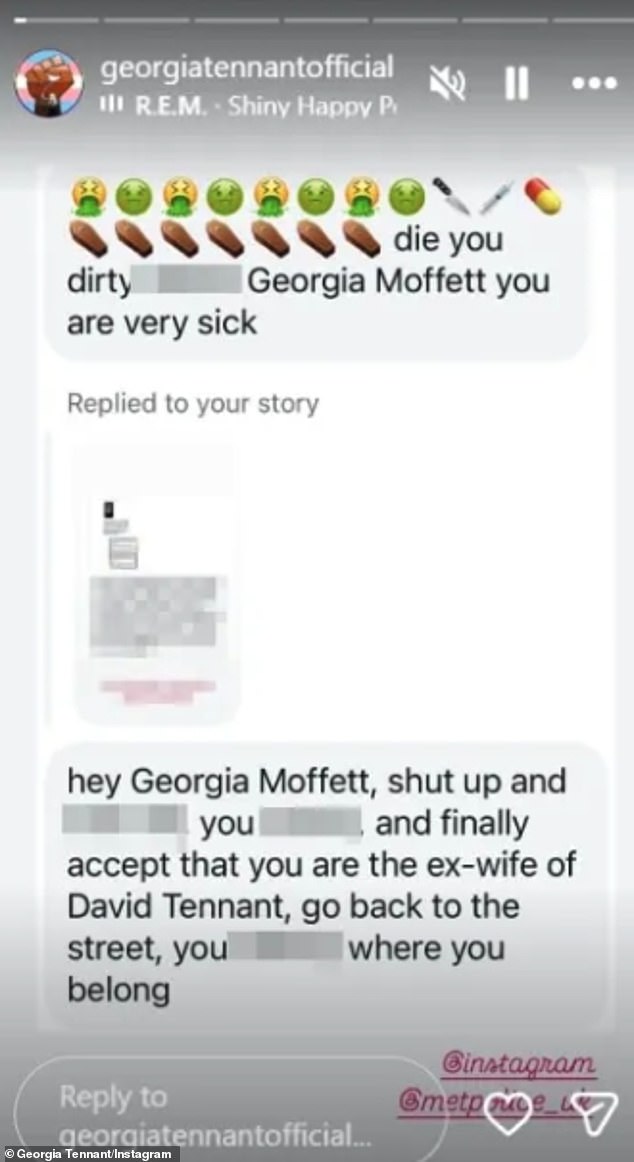 Georgia, who has been happily married to the Doctor Who star, 54, in 2011 and with whom she shares five children, was also referred to as the 'ex wife of David Tennant'