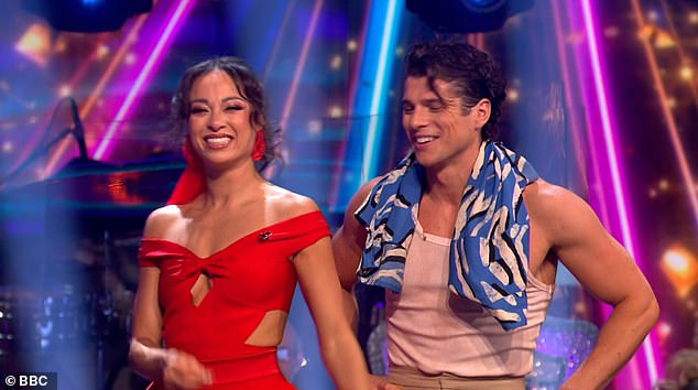 The pressure was on for the duo who received a perfect 40 points their Couple's Choice dance last weekend