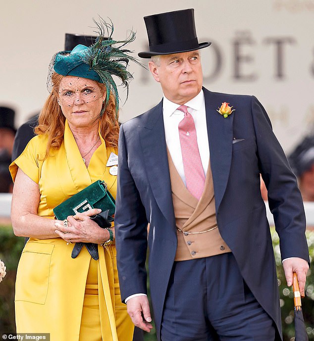 Andrew's ex-wife Sarah Ferguson (left) is said to be 'more on edge' than the former duke