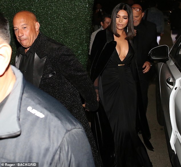 Vin's plus-one to Kris' knees-up was his longtime love Paloma Jimenez, a model he has been romantically involved with since 2007