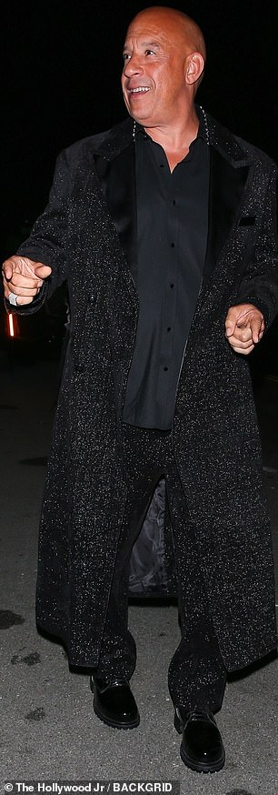 Vin Diesel brought a touch of New York out west in head-to-toe black