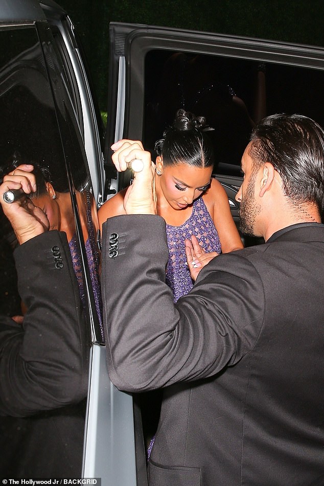 Kim looked as gorgeous as ever in the dress