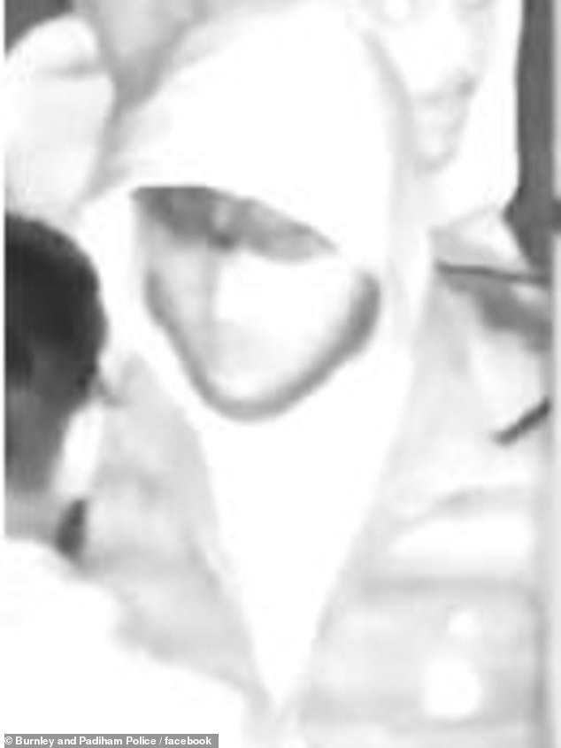 The suspect wanted by police over Burnley firework incident seen without his mask