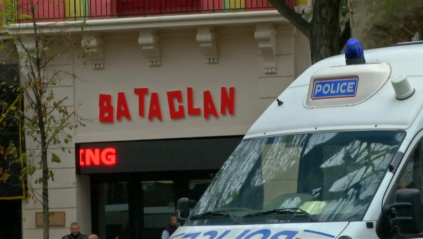 Click to play video: 'Sting rehearses at Bataclan theatre on eve of Paris attacks anniversary'