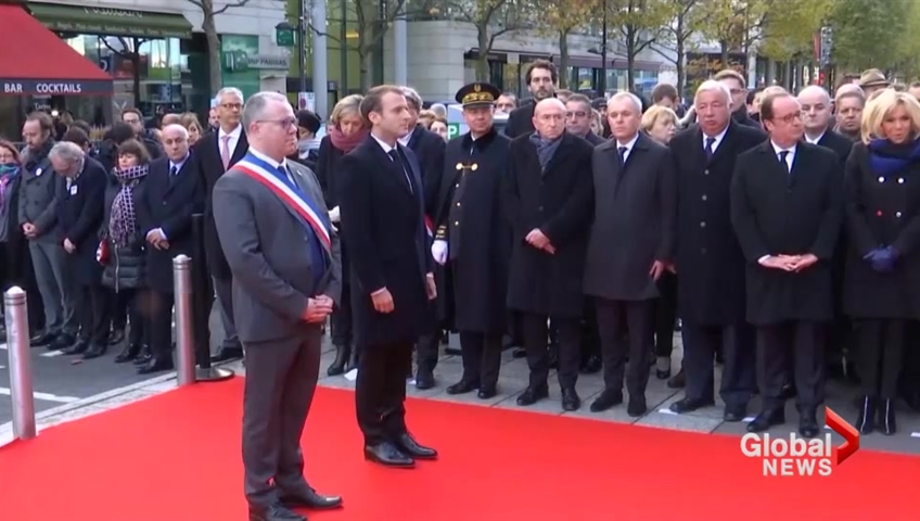 Click to play video: 'Paris marks anniversary of Bataclan attacks that left 90 dead'