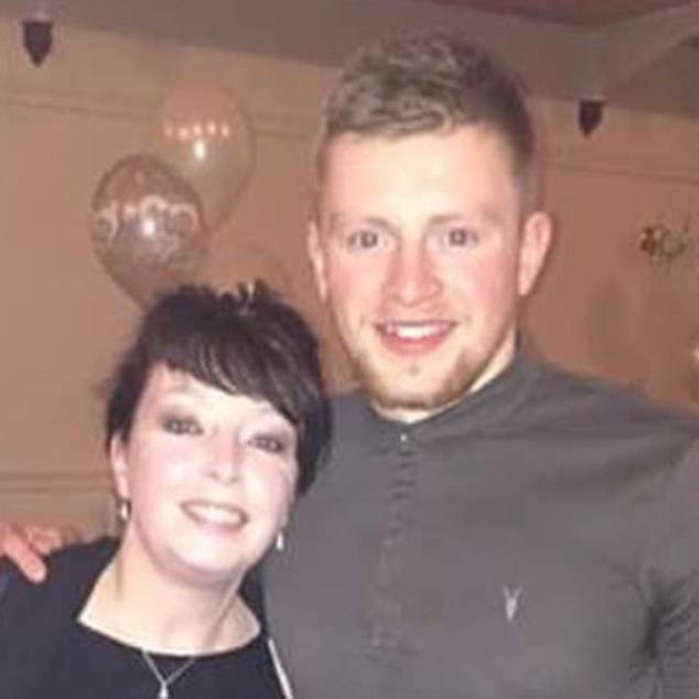 The Peatys have taken to social media in force to claim they have been overlooked from the couple's wedding plans because they are 'simple people on benefits', who do not fit in with the Ramsays' polished look (pictured Adam with his mother Caroline)