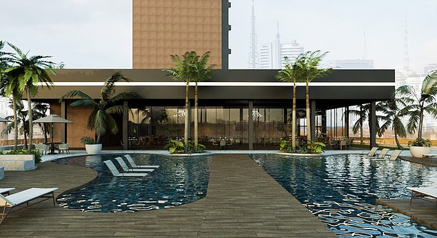 The hotel where some of the UK's delegates to the climate conference are staying even has a rooftop swimming pool