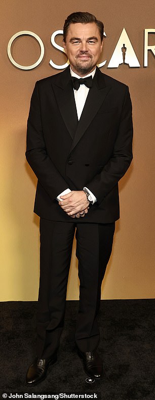 Leonardo DiCaprio, 51, looked handsome as ever in a black suit