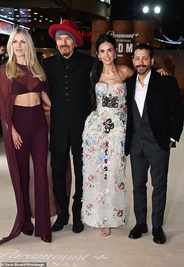 Ali Larter, Billy Bob Thornton, Demi Moore and David Glasser attend the UK Premiere for Landman Season 2