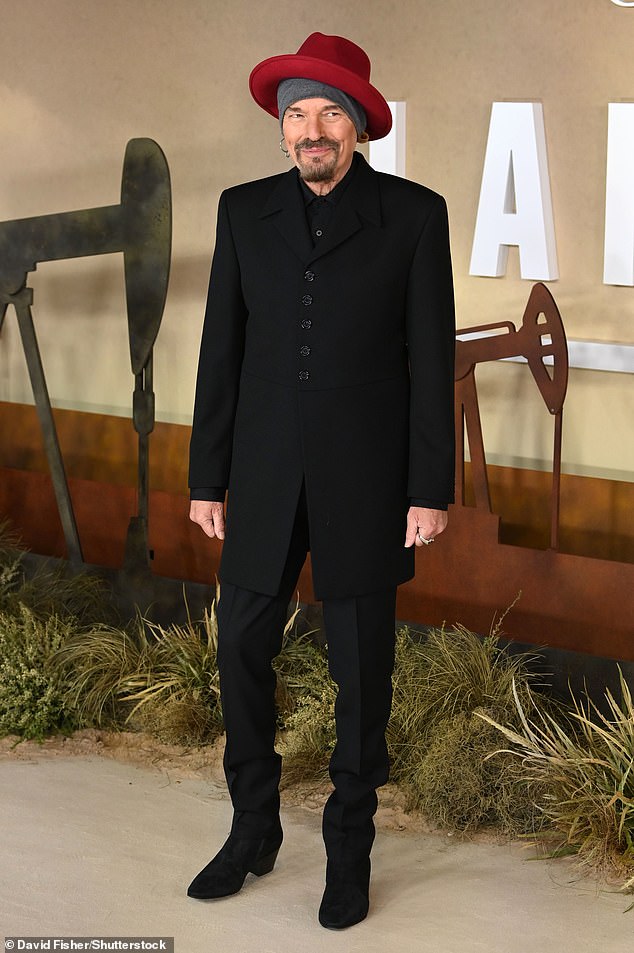 American actor and filmmaker Billy Bob Thornton, 70, who also stars in Landman, was also at the premiere