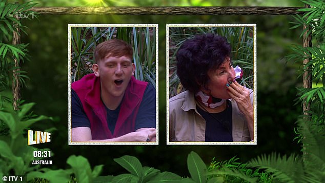 At the end of the show, Ant and Dec revealed the public had voted for AngryGinge and Ruby to both take part in the next Bushtucker Trial