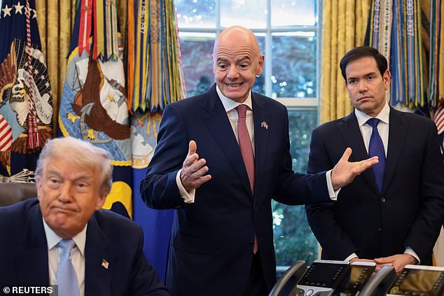 Trump and FIFA president Gianni Infantino addressed the media at the White House on Monday