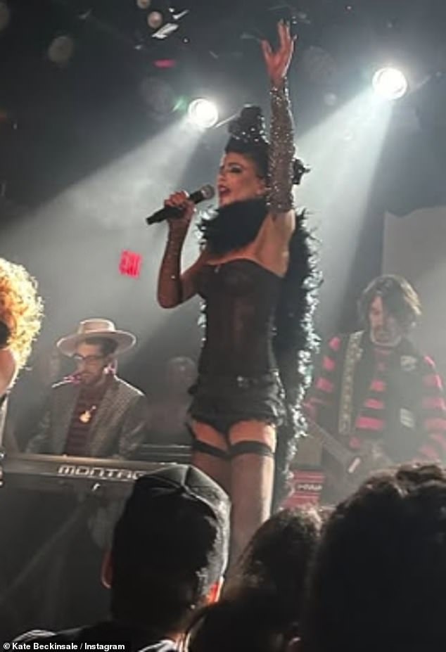 In a slew of snaps and clips shared to Instagram, the Underworld star oozed confidence on stage alongside her co-stars