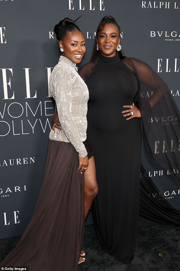 Honorees Jayme Lawson and Wunmi Mosaku posed together on the red carpet