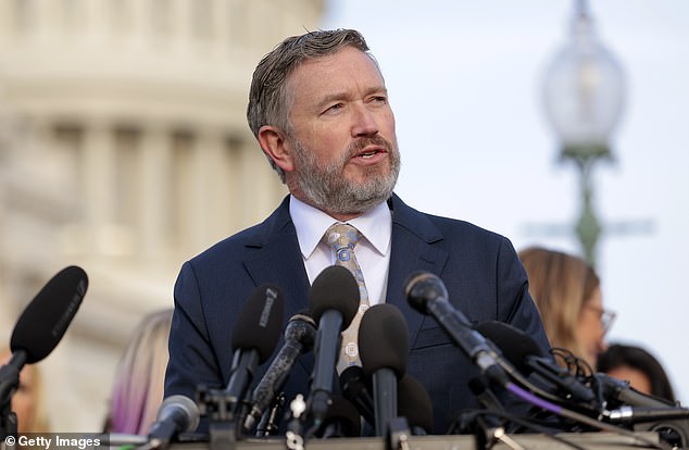 WASHINGTON, DC - NOVEMBER 18: U.S. Rep. Thomas Massie (R-KY) speaks during a news conference on the Epstein Files Transparency Act outside the U.S. Capitol on November 18, 2025 in Washington, DC. The House is expected to vote today on the legislation, which instructs the U.S. Department of Justice to release all files related to the late accused sex trafficker Jeffrey Epstein. (Photo by Heather Diehl/Getty Images)