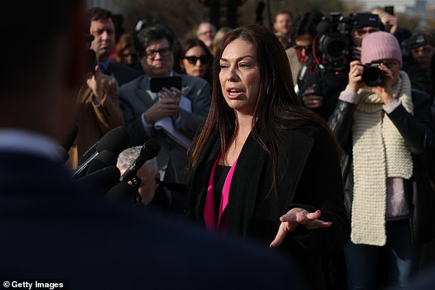 WASHINGTON, DC - NOVEMBER 18: Epstein abuse survivor Haley Robson speaks during a news conference with lawmakers on the Epstein Files Transparency Act outside the U.S. Capitol on November 18, 2025 in Washington, DC. The House is expected to vote today on the legislation, which instructs the U.S. Department of Justice to release all files related to the late accused sex trafficker Jeffrey Epstein. (Photo by Anna Moneymaker/Getty Images)