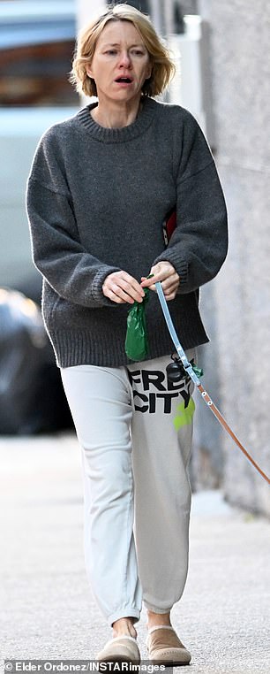 The top was teamed with a set of Free City sweats and a pair of camel-toned slippers