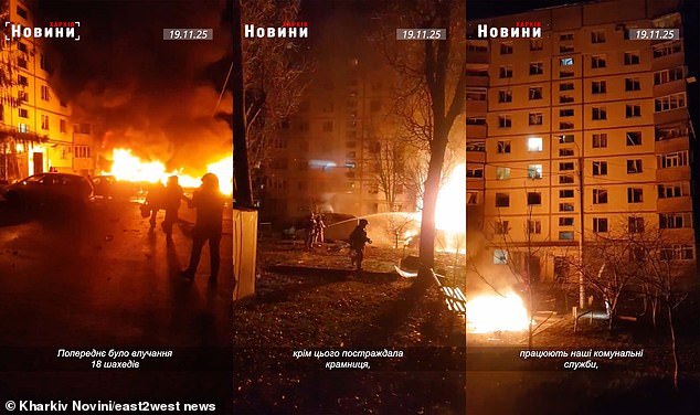 Children aged nine and 13 were injured in the Russian attack