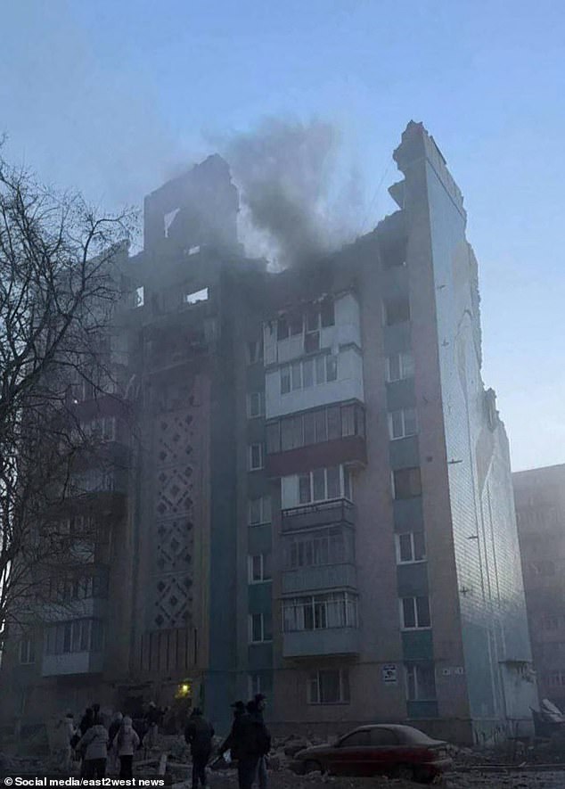 The strike on a high rise residential building in Ternopil was described by Ukrainian sources as a 'deliberate war crime'