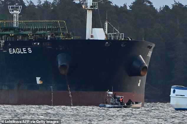 A ship suspected to fall under Putin's 'shadow fleet' was detained last year after being suspected of using its anchor to damage cables between Finland and Estonia
