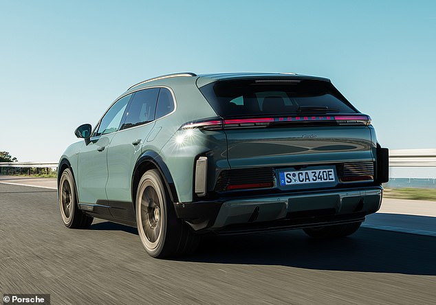 The range-topping Cayenne Electric Turbo has a 'Push-to-Pass' function - pinched from its motorsport division - which provides an additional 174bhp in 10 second instalments to make overtaking about as easy as breathing