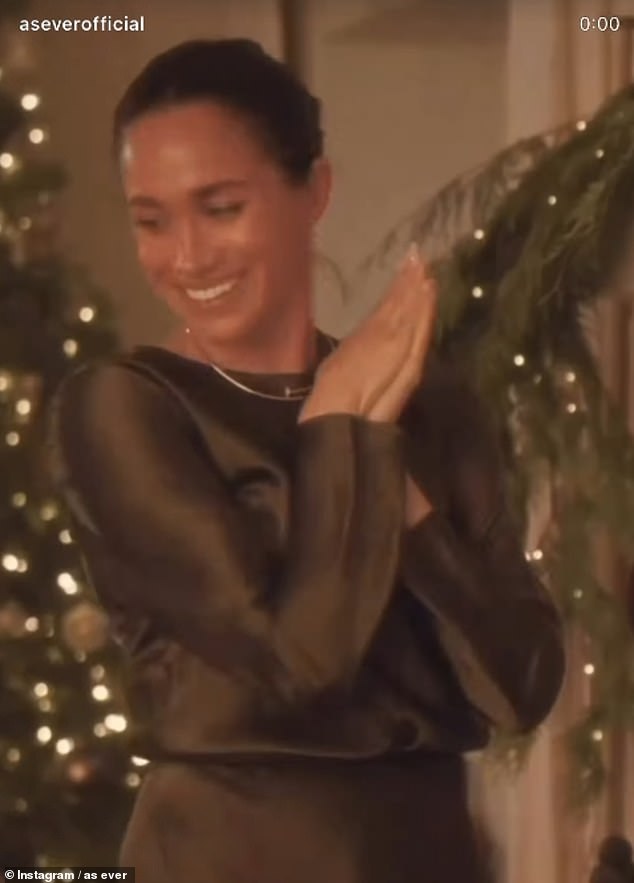 Markle's latest As Ever newsletter comes just days after she was accused of releasing a 'beige' and 'depressing' holiday promotion for her lifestyle brand, despite previously claiming that she had to 'tone down' her bright style to fit in with the Royal Family