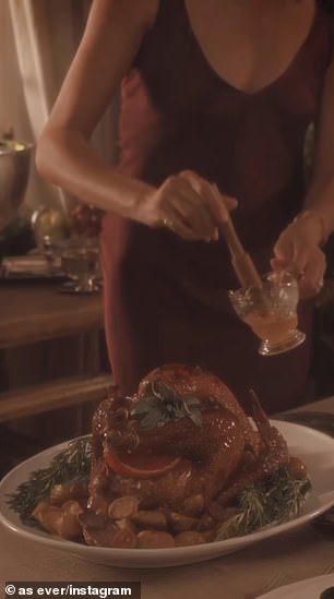 The footage also showed Markle creating elegant table settings