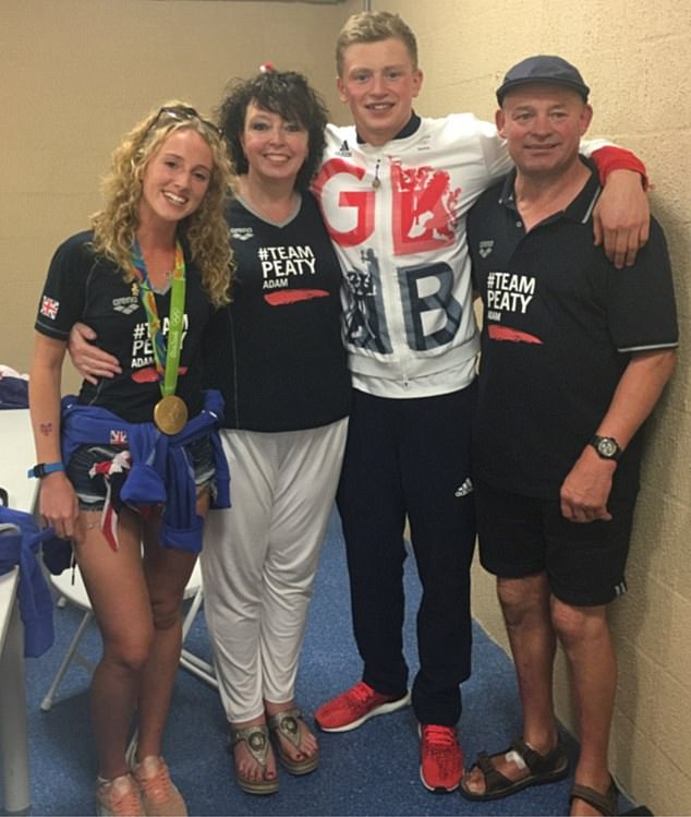 Adam Peaty's dad Mark snubbed his son's stag party while Adam Peaty's father Mark failed to attend his son's stag party after a bitter rift led the star to ban his mother Caroline from his wedding, Daily Mail can reveal