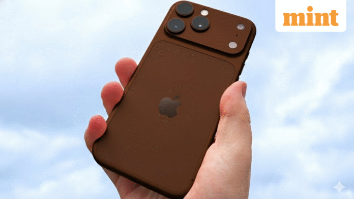 Apple's iPhone 18 Pro models may arrive in 2026 with AI-generated image of the alleged iPhone 18 Pro colour in coffee colour.