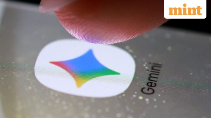 The Gemini app icon on a smartphone in this illustration taken October 27, 2025. REUTERS/Dado Ruvic/Illustration